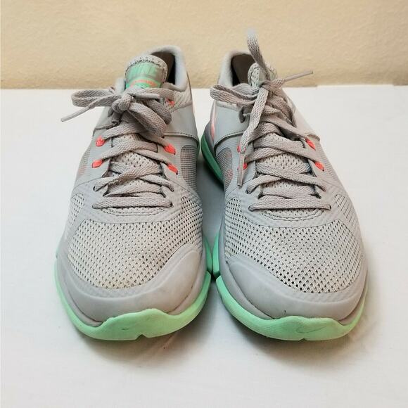 Nike Flex RN 2014 Gray Mango Green Glow Running Shoes 642767-007 Women’s Size 7 - Picture 3 of 10